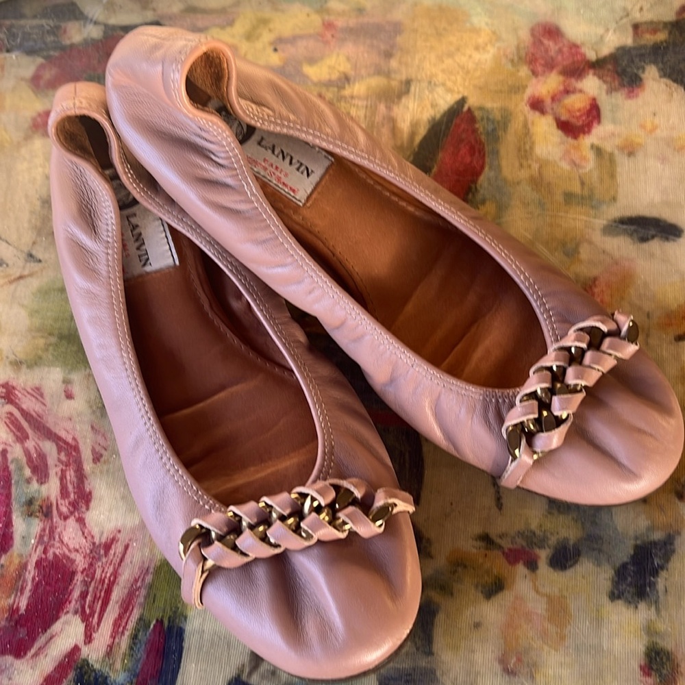 🩰🩰🩰 LANVIN PARIS BALLET FLAT SIZE 381/2 EXCELLENT CONDITION 🩰🩰🩰